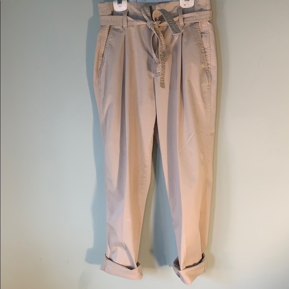 Gap gathered at the waist khakis. Size 0